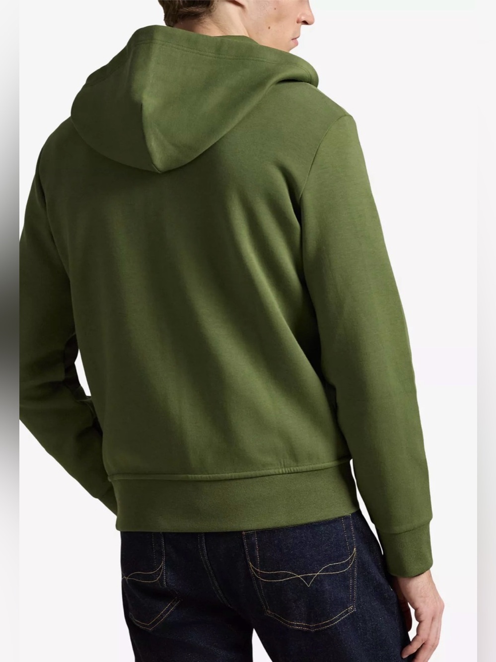 Polo Ralph Lauren Double Knit Zip Hoodie Olive Green XL NWT Logo - Picture 2 of 10